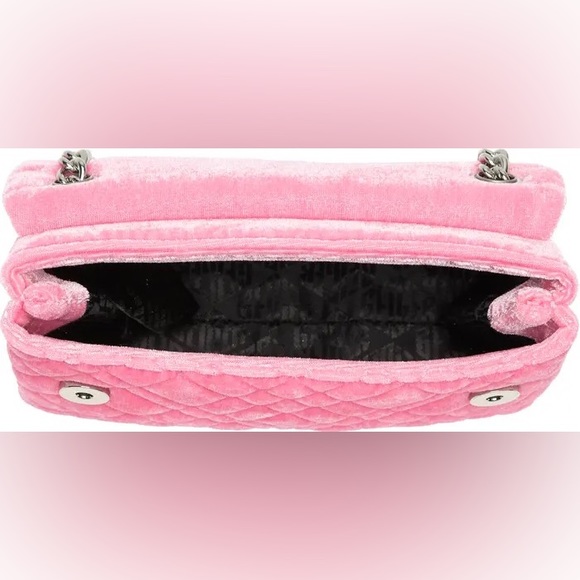 Kurt Geiger London Pink Velvet Stone Mini Crossbody Bag - Picture 9 of 9